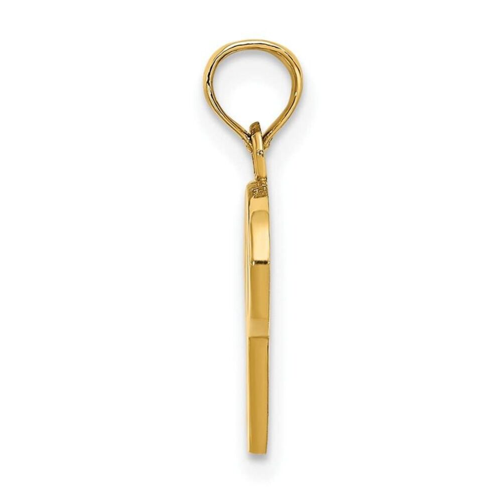 10k Yellow Gold Polished P Script Initial Charm - image 7